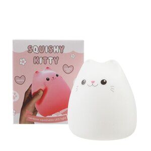 Squishy Kitty LED Night Light Cat Lamp Kawaii Color Changing Kids Bedroom Light